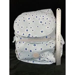 Kipling Blue floral Backpack school book bag Blue/White/Gray New Kipling Backpack Floral Bags & Handbags for Women for sale  main image 4